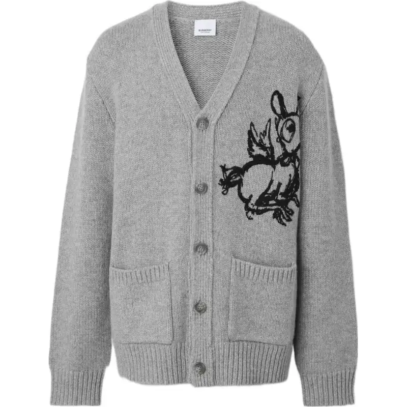 Burberry FW22 Cashmere Sweater Men's Gray