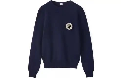 LOEWE Sweaters Men's Blue Crew Neck Moderate