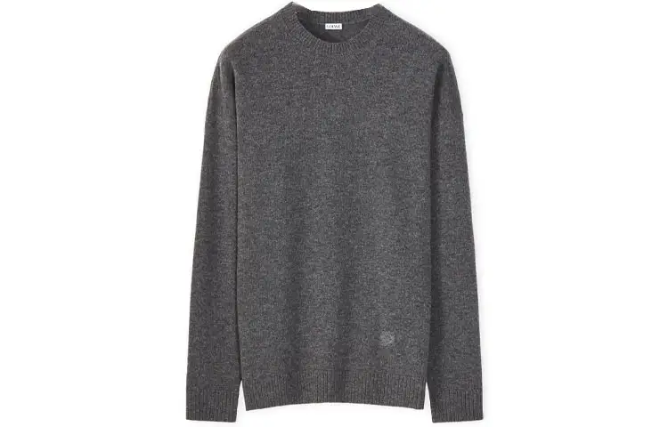 LOEWE Sweaters Men's Gray Crew Neck Moderate Other