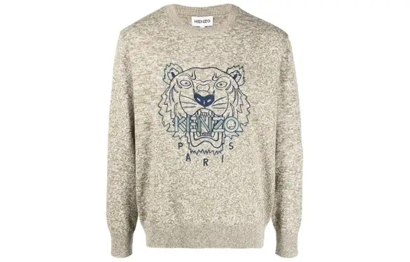 KENZO Classic Tiger Head SS22 Sweater Men's Beige