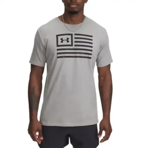 Under Armour Flag Freedom Printed T Shirt Men's Gray 035
