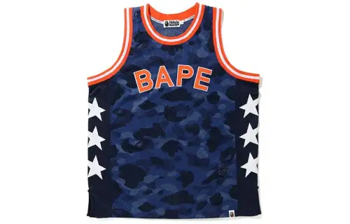 A BATHING APE Color Camo Basketball Tank Top SS20