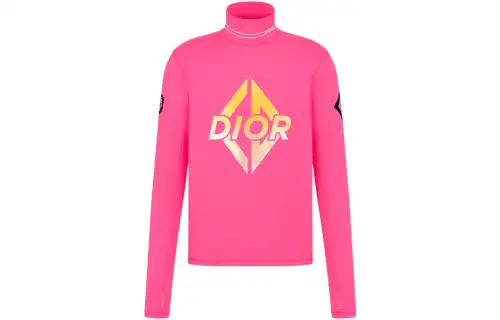 DIOR Sweaters Men's Pink Stand Collar Moderate Other