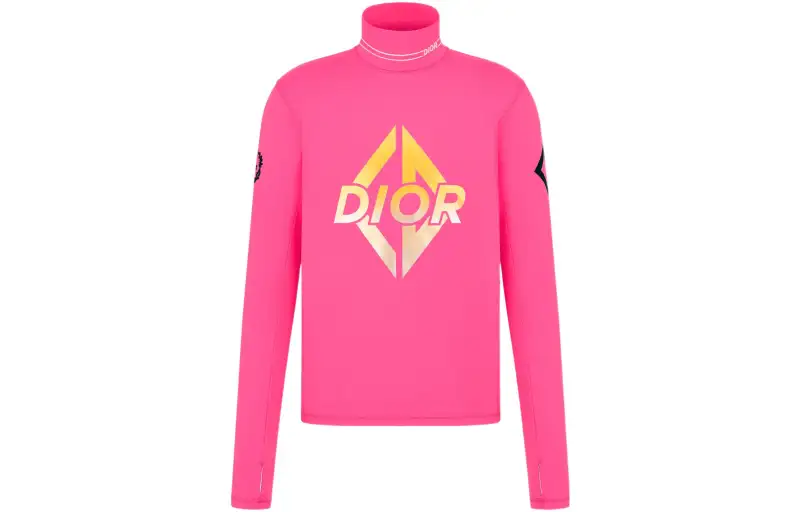DIOR Sweaters Men's Pink Stand Collar Moderate Other