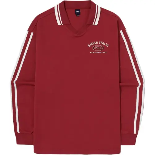 FILA Sweatshirts Unisex Red Lapel Moderate
