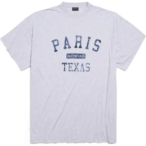 Balenciaga T Shirt Loose Fit Unisex Gray