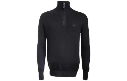 Burberry Sweaters Men's Black Stand Collar Moderate Other