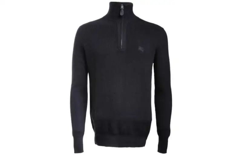 Burberry Sweaters Men's Black Stand Collar Moderate Other