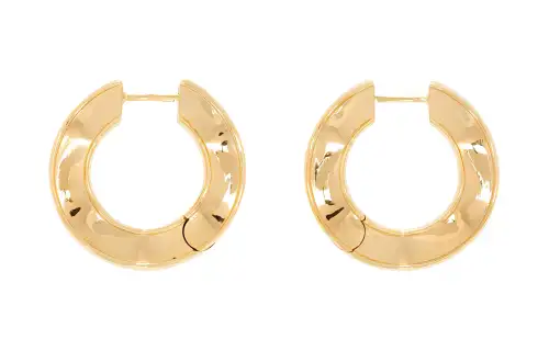 Bottega Veneta 925 Sterling Silver With 18K Gold Earrings Men's Gold