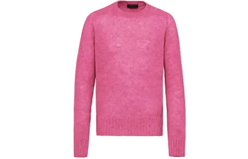 PRADA Sweaters Men's Pink Crew Neck Moderate