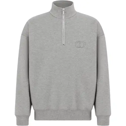 DIOR Homme High Neck Zip Detailed Sweatshirt