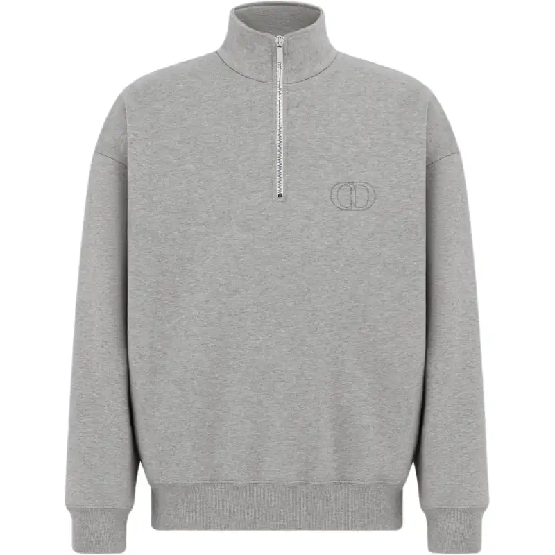 DIOR Homme High Neck Zip Detailed Sweatshirt