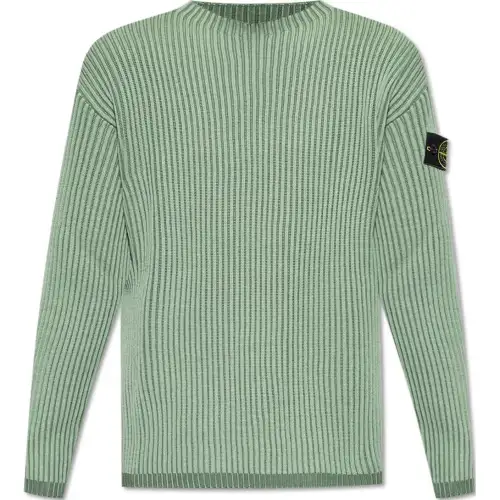 STONE ISLAND Ribbed Virgin-wool Jumper