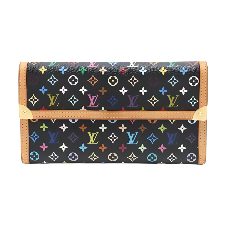 Louis Vuitton x Takashi Murakami 2004 Multicolor Porte Tresor International wallet