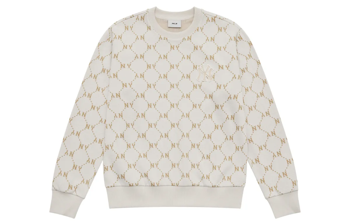 MLB MONOGRAM SS25 Sweatshirt Unisex Ivory White