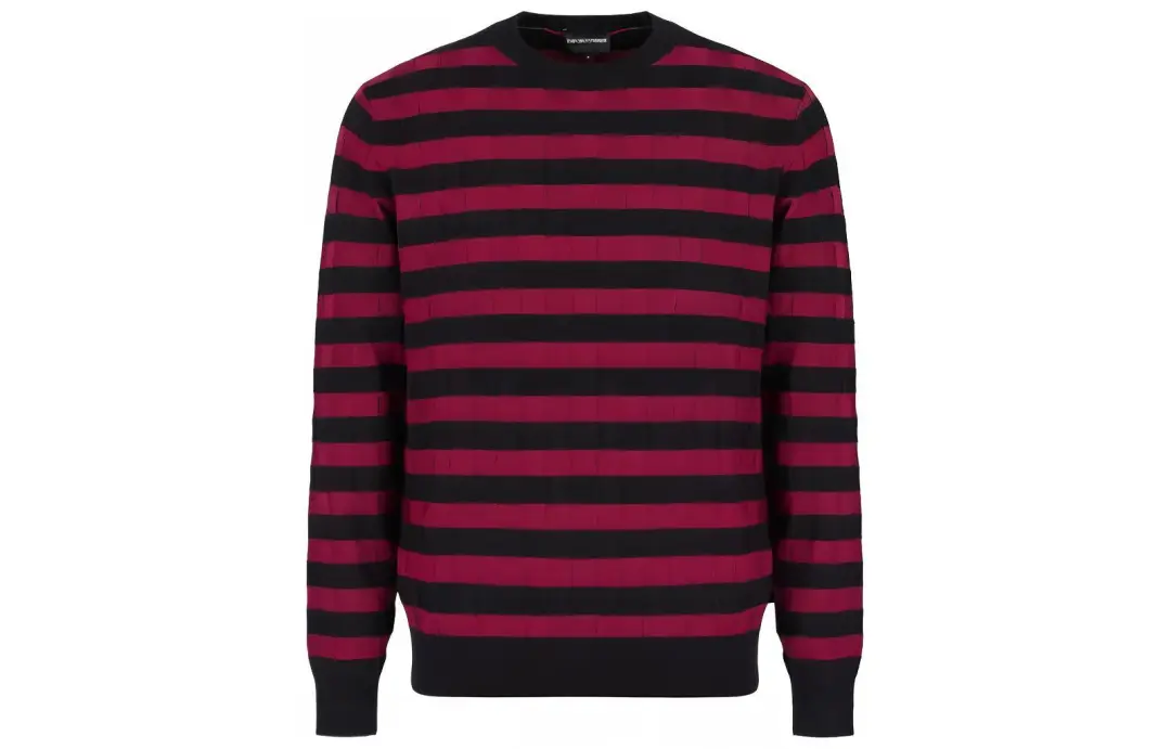 EMPORIO ARMANI FW22 Sweater Men's Black Red