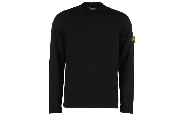 STONE ISLAND Logo Patch Crewneck Knitted Jumper