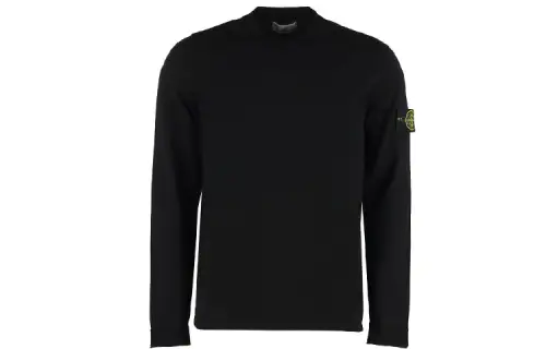 STONE ISLAND Logo Patch Crewneck Knitted Jumper