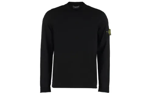 STONE ISLAND Logo Patch Crewneck Knitted Jumper