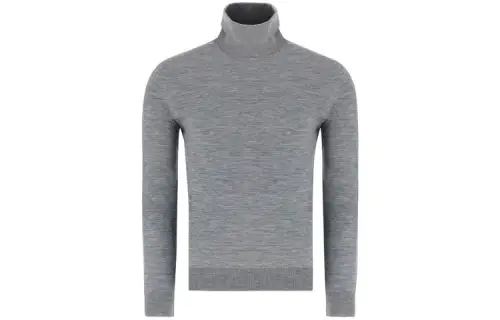 PRADA Sweaters Men's Gray Turtleneck Moderate Base Layer
