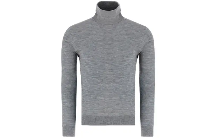 PRADA Sweaters Men's Gray Turtleneck Moderate Base Layer