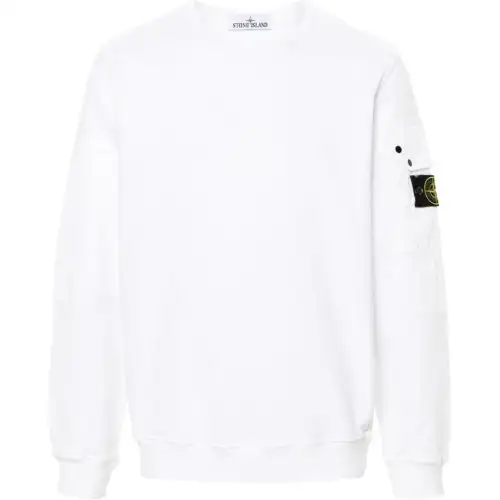 STONE ISLAND Logo Patch Crewneck Sweatshirt