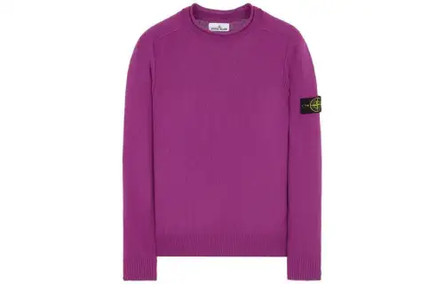 STONE ISLAND Sweaters Men's Purple Crew Neck Moderate Other