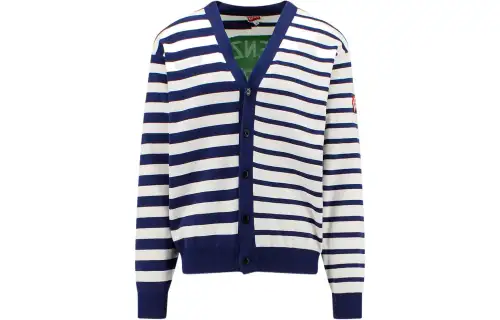 KENZO Logo Patch Stripe Detailed Cardigan