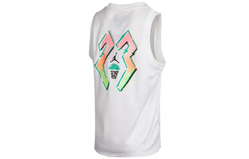 Jordan Tank Tops Men's White Crew Neck Moderate Straight Fit