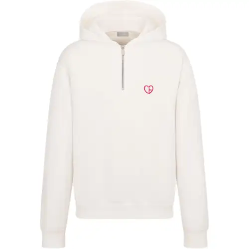 DIOR Homme Zip Detailed Long Sleeved Hoodie