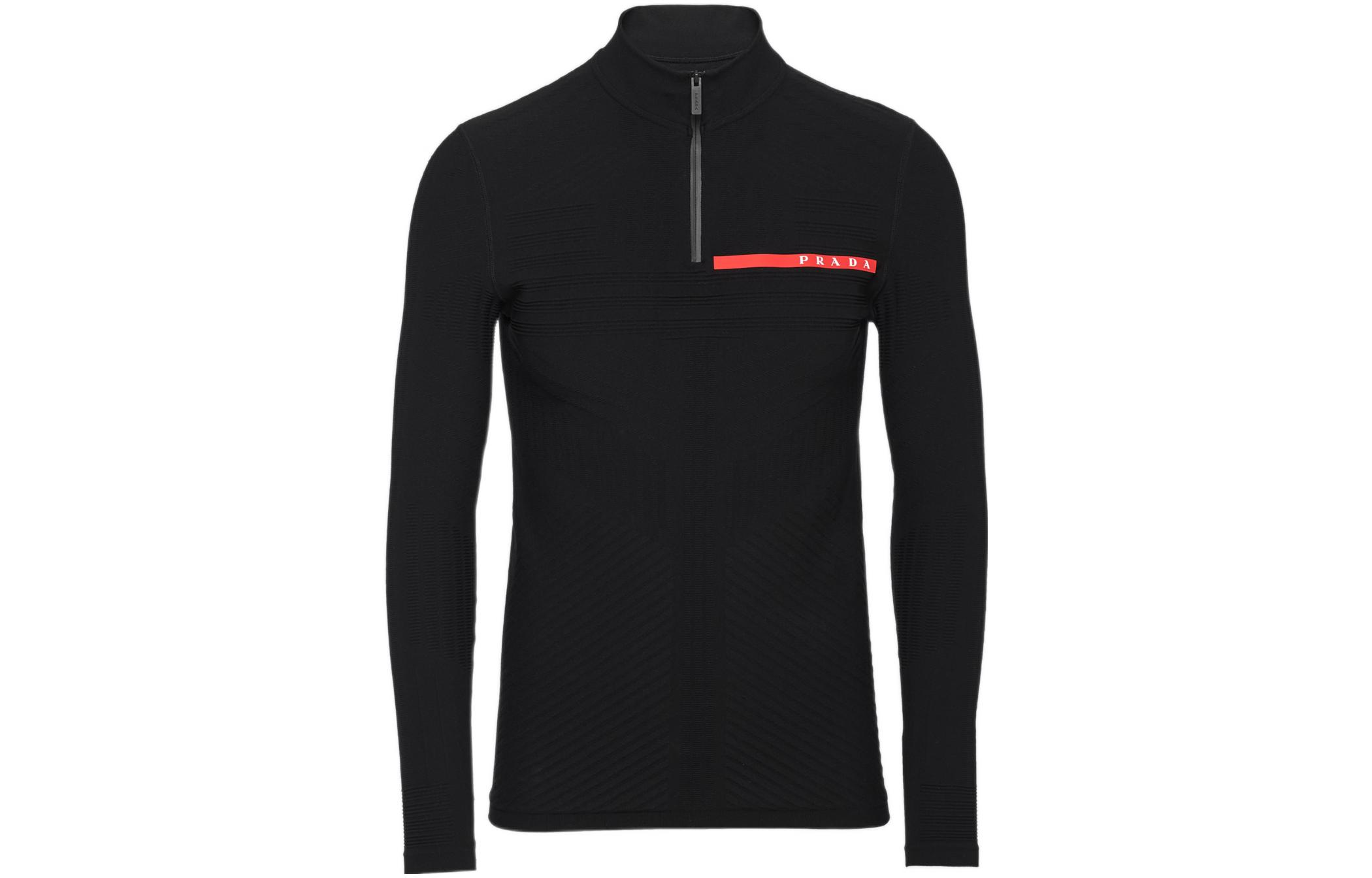 PRADA Sweaters Men's Black Stand Collar Moderate