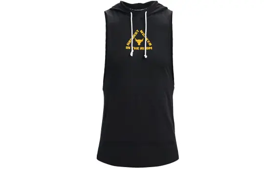 Under Armour Project Rock Mens Sleeveless Hoodie Black