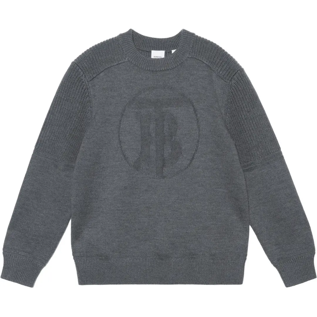 Burberry Sweaters Men's Gray Crew Neck Moderate Other