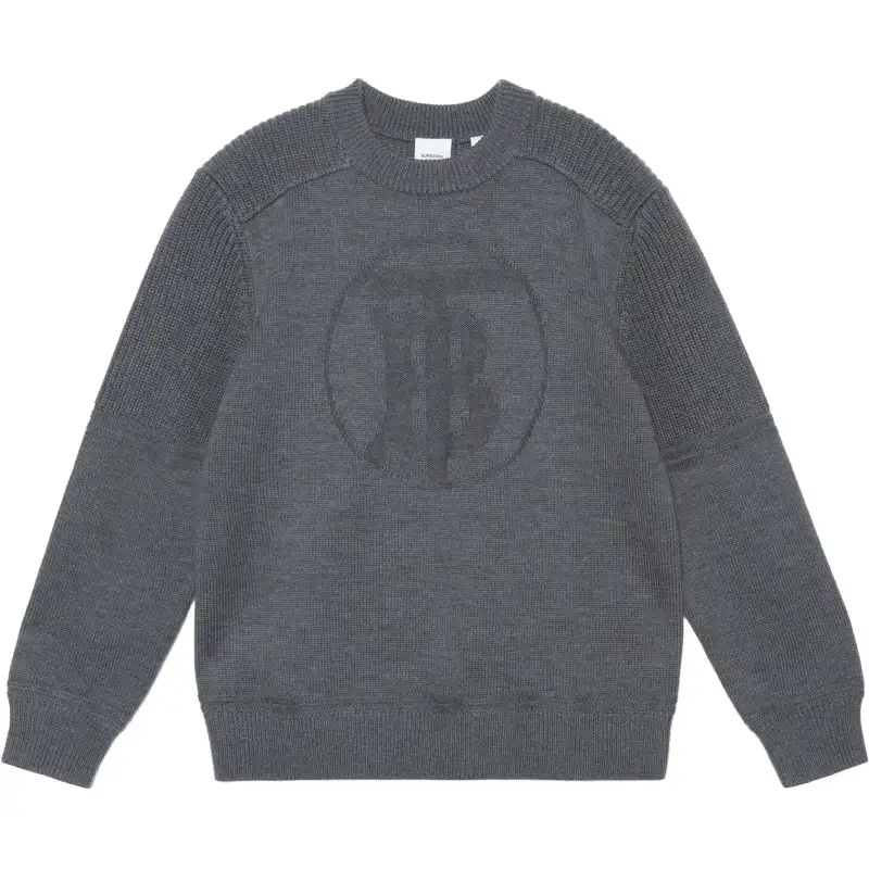 Burberry Sweaters Men's Gray Crew Neck Moderate Other