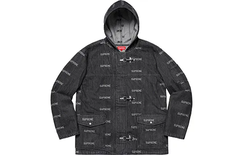 Supreme Logo Denim Turnout Jacket