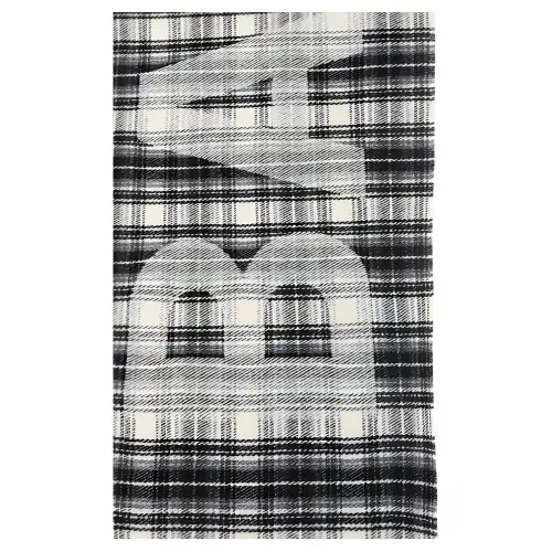 Balenciaga Wool Knit Scarves Men's Black White