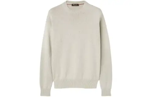 Loro Piana Washiba Crewneck Sweater Men's Light Gray