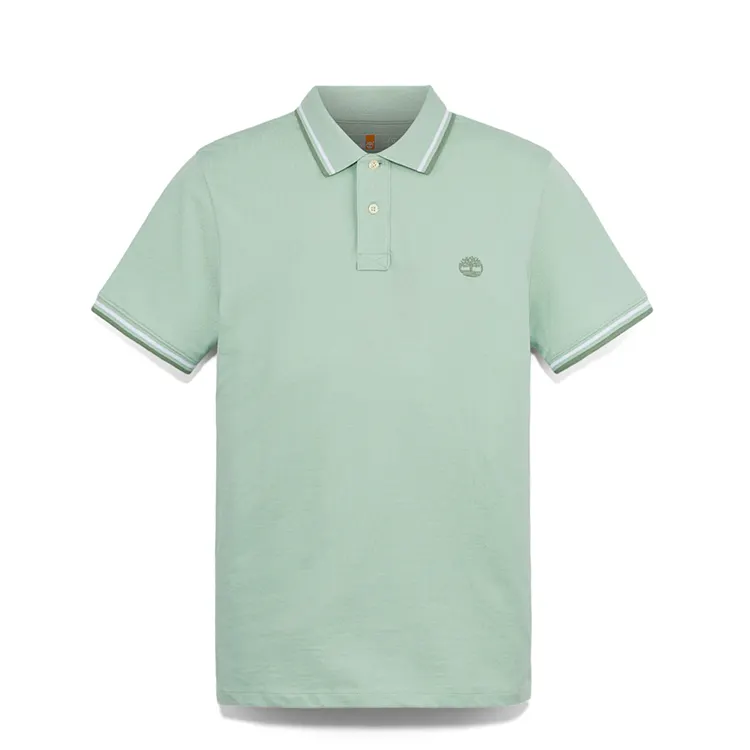 Timberland Polo Shirt Men's Embossed Green