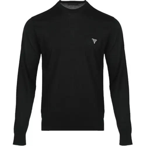 PRADA Long Sleeved Crewneck Knitted Jumper