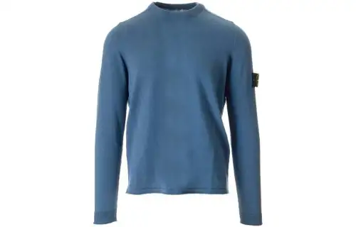 STONE ISLAND Logo Patch Crewneck Knitted Jumper