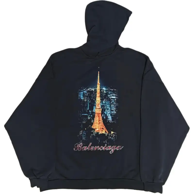 Balenciaga FW24 Sweatshirt Regular Fit Unisex Black