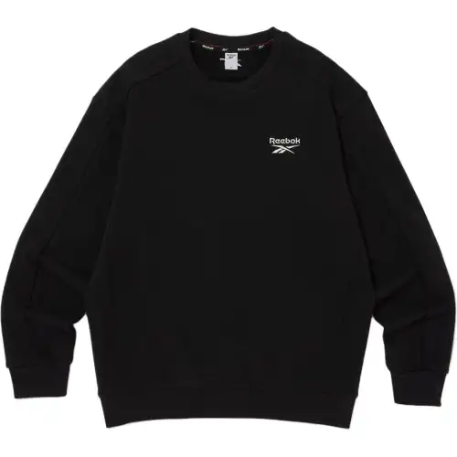 Reebok Sweatshirts Men's Black Crew Neck Moderate