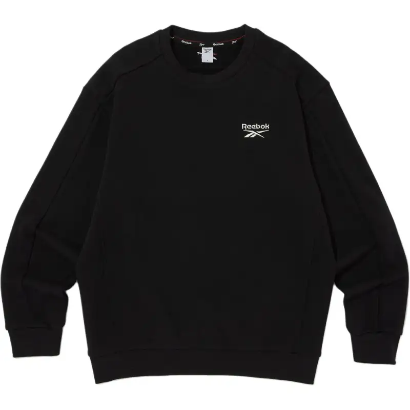 Reebok Sweatshirts Men's Black Crew Neck Moderate