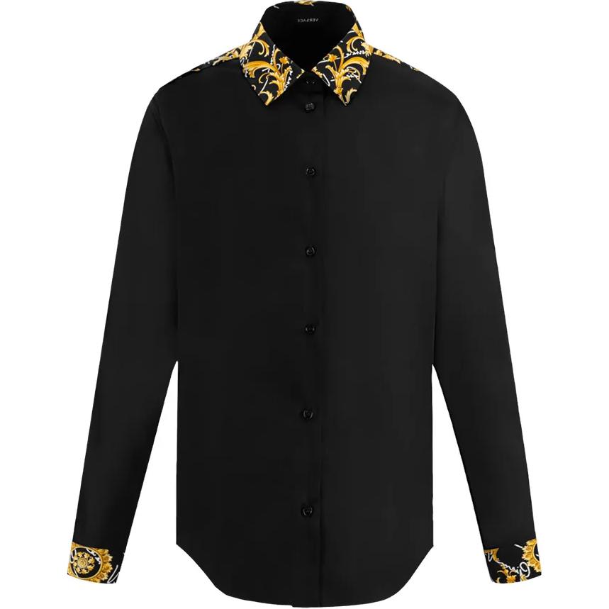 Мужская рубашка Versace (черная)
