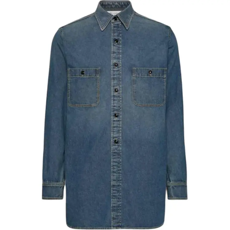 Maison Margiela Collared Long Sleeve Denim Shirt