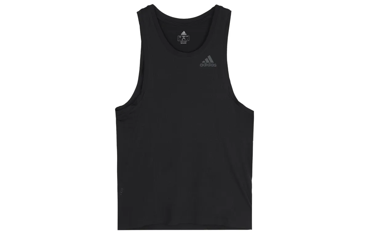 Adidas Tank Tops Men's Black Crew Neck Moderate Straight Fit