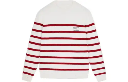 striped crew-neck jumper