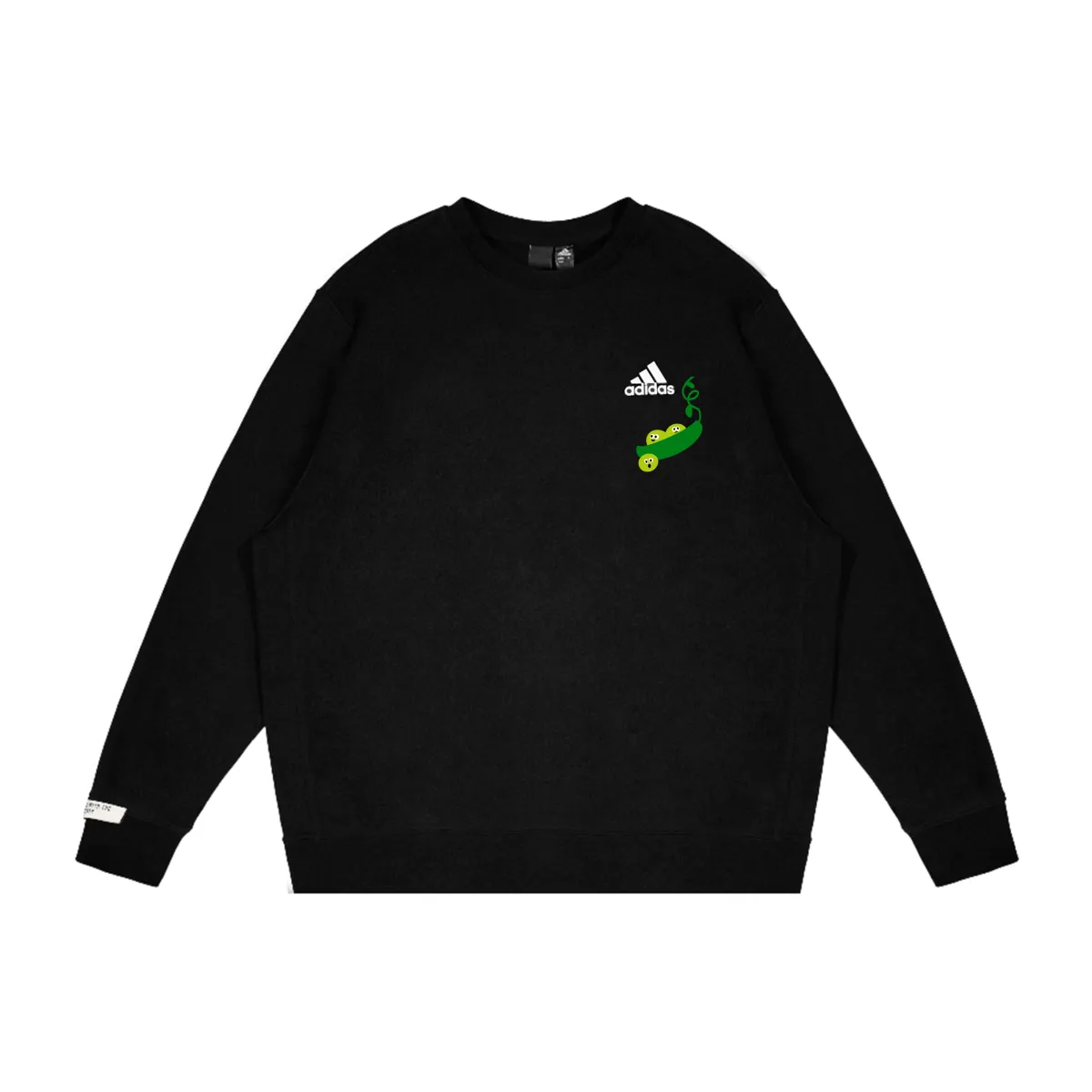 Adidas Sweatshirts Unisex Black Crew Neck Moderate Regular
