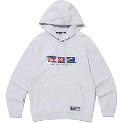 Reebok Sweatshirts Unisex Gray Hooded Moderate Regular
