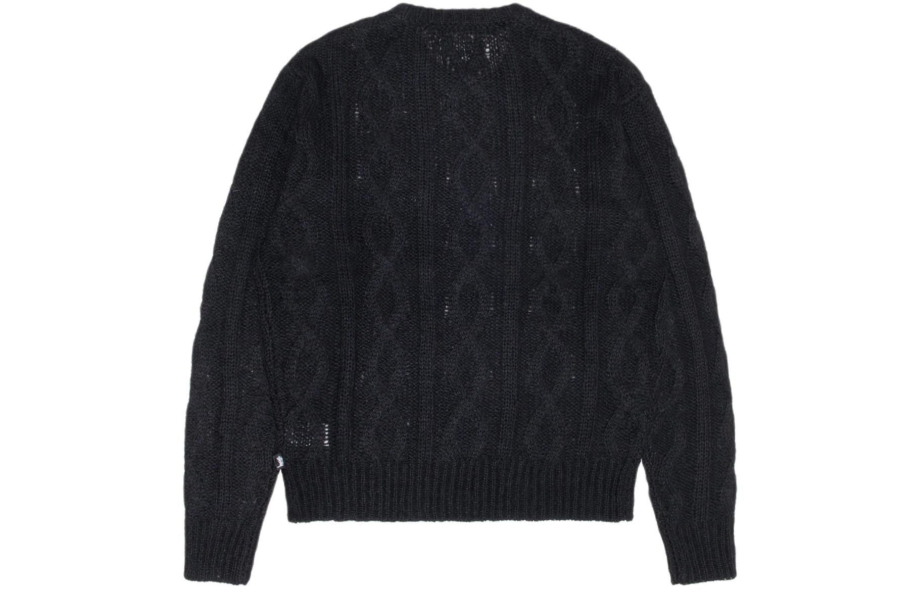 Свитер Stussy Cable Loose Knit Sweater (черный)